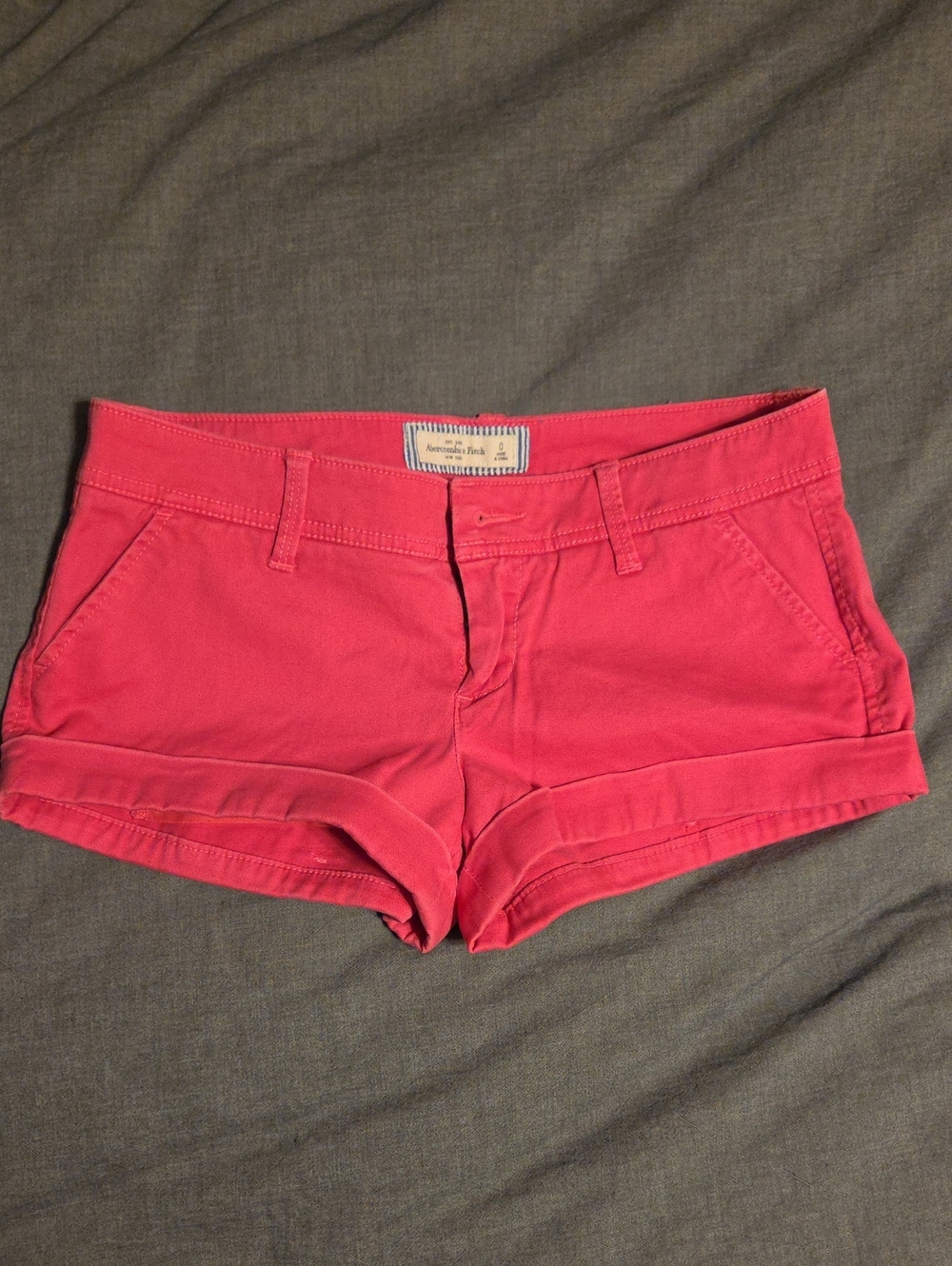 Abercrombie & Fitch Bright Pink Cotton Shortie Shorts